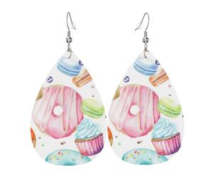 Macarons Cupcakes Donuts Orecchini Moda Orecchini Da Donna Leggera Orecchino In Pelle Per Feste Donne Cosplay