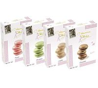 Macarons de Pauline set da 4 pezzi, fragola, pistacchio, vaniglia, cioccolato (4x72g)