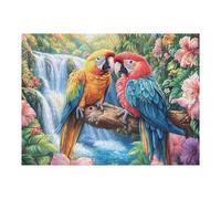 Macaw Parrot Flower Puzzle 500 Pezzi Relax E Meditazione Rompicapo Mindfulness Attività Per Il Benessere Riduzione Dell'ansia Regalo Per Tutti 500 PCS