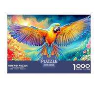 Macaw Spreads Wings in Blooming Garden Puzzle Da 1000 Pezzi Parrot Ideale Per Il Piacere Familiare, Adulti E Bambini 38x26cm/1000pcs