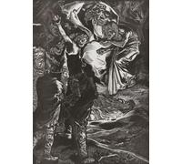 Macbeth e Banquo incontrano le tre streghe. Una scena del Macbeth Act 1 Scene 3 di WIlliam Shakespeare. Dopo un'opera dell'inizio del XX secolo di Johannes Josephus Aarts. Stampa poster di Ken Welsh