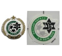 MACCABI HAIFA Lotto di 2 TOPPE/BADGE anni 2000 100 anni diverse dimensioni