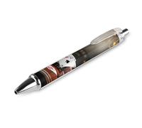 maccbn 1 penna a sfera retrattile da 0,5 mm con inchiostro nero liquido liscio, penna roller per torneo di poker, con impugnatura ergonomica e confortevole, ad asciugatura rapida e senza sbavature