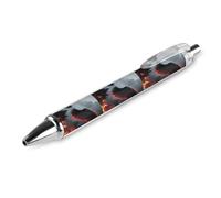 maccbn 1 penna a sfera retrattile da 0,5 mm, inchiostro nero liquido, stile gotico, ali d'angelo, con impugnatura ergonomica e confortevole, ad asciugatura rapida e senza sbavature, ricaricabile, per