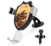 maccbn 3 in 1 Supporto universale per telefono cellulare con ventosa regolabile a spirale serpente a sonagli con clip in metallo per bocchetta di ventilazione parabrezza cruscotto accessori auto