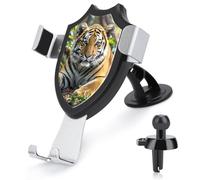 maccbn 3 in 1 Supporto universale per telefono da auto con ventosa regolabile Big Tiger Supporto per telefono cellulare con clip in metallo per bocchetta di ventilazione parabrezza cruscotto accessori