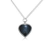 maccbn Black Bear Night Trees - Collana con urna per ceneri, impermeabile, a forma di cuore, con kit di riempimento, catena regolabile da 70,1 cm, gioiello per cani e gatti, regalo di simpatia per gli