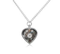 maccbn Clock Art - Collana con urna per ceneri, impermeabile, a forma di cuore, con kit di riempimento, catena regolabile da 70,1 cm, gioiello per la cremazione, regalo di simpatia per gli amanti