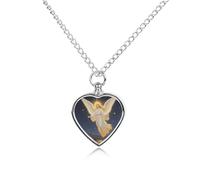 maccbn Collana con ciondolo commemorativo a forma di angelo custode per ceneri, impermeabile, con kit di riempimento, catena regolabile da 70,1 cm, gioiello per la cremazione, regalo di simpatia per