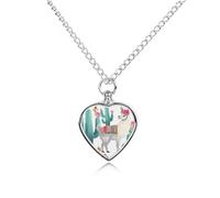 maccbn Collana con ciondolo commemorativo a forma di cactus di alpaca, impermeabile, con kit di riempimento, catena regolabile da 70,1 cm, gioiello per la cremazione, regalo per cani e gatti, simpatia