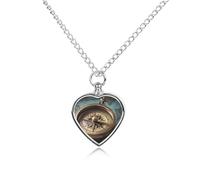 maccbn Collana con ciondolo commemorativo a forma di cuore con vecchia bussola, impermeabile, con kit di riempimento, catena regolabile da 70,1 cm, gioiello per la cremazione, regalo per cani e gatti