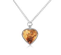 maccbn Collana con urna a forma di rana che gioca a banjo per ceneri impermeabile, ciondolo commemorativo a forma di cuore con kit di riempimento, catena regolabile da 70,1 cm, gioiello per la