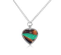 maccbn Collana con urna da biliardo per ceneri, impermeabile, ciondolo commemorativo a forma di cuore, con kit di riempimento, catena regolabile da 70,1 cm, gioiello per la cremazione per cani e gatti
