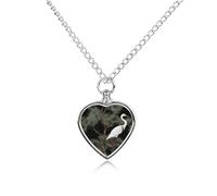 maccbn Collana con urna giapponese a forma di gru e pino per ceneri impermeabile, ciondolo commemorativo a forma di cuore con kit di riempimento, catena regolabile da 70,1 cm, gioiello per la