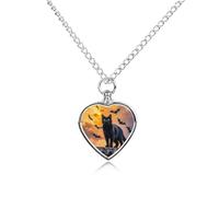 maccbn Collana con urna per ceneri a forma di gatto nero, impermeabile, con kit di riempimento, catena regolabile da 70,1 cm, gioiello per la cremazione, regalo di simpatia per gli amanti degli