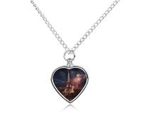 maccbn Collana con urna per ceneri con torre Eiffel, impermeabile, ciondolo commemorativo a forma di cuore con kit di riempimento, catena regolabile da 70 cm, gioiello per la cremazione, regalo per