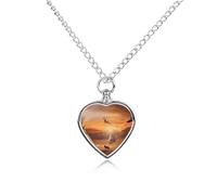 maccbn Collana con urna per ceneri, impermeabile, a forma di cuore, con kit di riempimento, catena regolabile da 70,1 cm, gioiello per la cremazione, regalo di simpatia per gli amanti degli animali