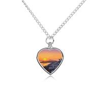 maccbn Collana con urna per ceneri, impermeabile, a forma di cuore, con kit di riempimento, catena regolabile da 70,1 cm, gioiello per la cremazione, regalo per gli amanti degli animali domestici