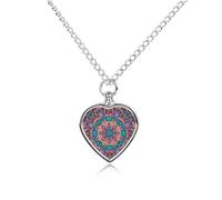 maccbn Collana con urna per ceneri, impermeabile, con ciondolo commemorativo a forma di cuore, con kit di riempimento, catena regolabile da 70 cm, gioiello per la cremazione, regalo per gli amanti