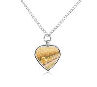 maccbn Graziosa collana con urna a forma di anatra, impermeabile, con ciondolo commemorativo a forma di cuore, con kit di riempimento, catena regolabile da 70,1 cm, gioiello per la cremazione, regalo