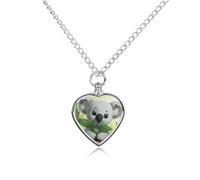 maccbn Koala - Collana con urna per ceneri, impermeabile, a forma di cuore, con kit di riempimento, catena regolabile da 70,1 cm, gioiello per la cremazione, regalo di simpatia per gli amanti degli