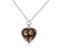 maccbn Shelties - Collana con urna per ceneri, impermeabile, a forma di cuore, con kit di riempimento, catena regolabile da 70,1 cm, gioiello per la cremazione, regalo per cani e gatti, simpatia per