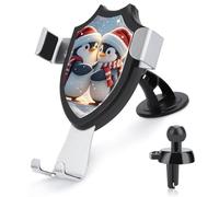 maccbn Supporto universale per telefono 3 in 1 per auto, con ventosa regolabile, con pinguini, con clip in metallo per bocchetta di ventilazione, parabrezza, cruscotto, accessori per auto, decorazione