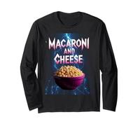 Maccheroni e Formaggio Meme Bootleg Rap Style 90s Vintage Divertente Maglia a Manica