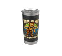 Macchiato Gatto Bengala Mamma Wild Energy Maximum Chaos Bicchiere termico in acciaio inox doppia parete