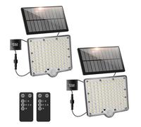 Macchiatto Lampade solari per esterni, con sensore di movimento, IP67, impermeabili, da giardino, con 3 modalità e 1800 mAh, per giardino, terrazza, sentiero, balcone, marciapiede, yard (confezione da