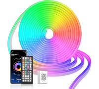 Macchiatto Neon LED Striscia 5M, DIY RGB Striscia LED Camera con App/Telecomando, Sync Musica, Impermeabile per Interni, Esterni, Decorazione Camera da Letto Gaming