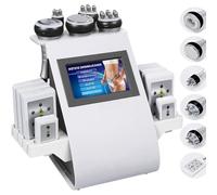 Macchina a Cavitazione 6 in 1, Dispositivo Professionale per Scultura del Corpo E del Viso Antirughe con 6 Sonde, Macchina per Rimozione del Grasso a Vuoto RF per Viso, Addome, Glutei E Cosce