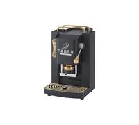 FABER COFFEE MACHINES | Deluxe 3.0 | Macchina Caffè ESE 44mm con Elettrovalvola, Portacialda Estraibile, Tanica Vetro 1L e Pressacialde in ottone regolabile (Black, OTTONE)