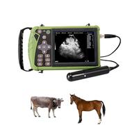 Macchina a Ecografia Veterinaria Portatile, Macchina per Scanner Audio B-Ultra Portatile, B-ultrasuono tenuto in mano con esposizione di LED per maiali, capre, allevamento(Rectal Probe)