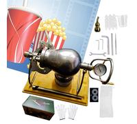Macchina a popcorn con manometro a pressione, macchina per popcorn in acciaio inossidabile manuale cinese antico, 500 ml di riscaldamento a fuoco aperto, può produrre popcorn e calore, per Natale
