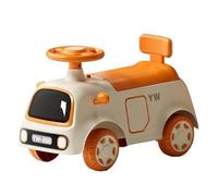 Macchina a spinta con rimorchio, giocattolo da interno ed esterno for bambini, con vano portaoggetti sotto il sedile, musica leggera(Oranje,No Trailer)