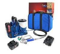 Macchina a Spruzzo Airless Senza Fili, Spruzzatore di Vernice Ad Alta Pressione da 500 W Min, Spruzzatore di Vernice Portatile da 1,2 L, 1,1 L/min, Batteria Al Litio 21 V, Regolabile a Two batteries