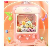 Macchina Acchiappa Peluche , Con 20 Mini Peluche E 10 Gashapon Macchina Gancio Gioco Juegos De NiñAs Candy Grabber , Gioco Arcade Artiglio Elettronico ,Pink