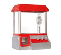 Macchina acchiappa-peluche giocattolo, mini gioco arcade con comandi a pulsanti, realizzata in plastica rossa, regalo ideale per bambini