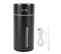 Macchina aromaterapica a spruzzo doppio spray portatile smart aria deodorante per il trasgressore con 300 ml di capacità dell'acqua movtura regolabile per l'auto in lega di (Nero)