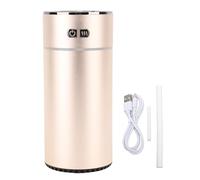 Macchina aromaterapica a spruzzo doppio spray portatile smart aria deodorante per il trasgressore con 300 ml di capacità dell'acqua movtura regolabile per l'auto in lega di (Oro)