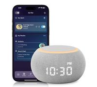 Macchina audio a rumore bianco per dormire, sveglia e snooze a doppio stadio, controllo app intelligente, pulsanti personalizzati, oltre 500 suoni lenitivi senza looping, orologio dimmerabile, timer