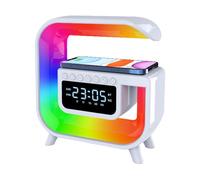 Macchina audio intelligente - Lampada di ricarica altoparlante, orologio tattile regolabile | Con la sincronizzazione della musica, la camera da letto con un 1.200 mAh -Akekoration del bambino per la