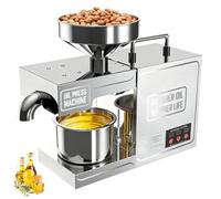 Macchina automatica commerciale della pressa dell'olio dell'acciaio inossidabile, creatore elettrico di olio di semi per arachidi sesamo cocco semi di girasole di soia noci di 3-6 kg/ora di capacità