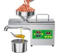 Macchina automatica della pressa dell'olio 820W, Hot & Cold Press Estrattore di olio elettrico 104 ~ 762 ° F per la casa Commerciale Noce Kernel di oliva Semi di girasole di soia 110V