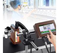 Macchina automatica di codifica a getto d'inchiostro per testo, codici QR, codici a barre, numeri di lotto, etichette, immagini e stampa della data