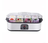 Macchina automatica elettrica per yogurt, capacità 1,6 l, per formaggio a pasta molle greca, fermentazione Natto, in acciaio inox, colore nero (regolamento europeo)