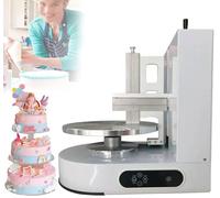 Macchina Automatica For Decorare Torte For Torte Da 4-12 Pollici Glassa Elettrica For Burro Smoother Spalmatore For Torte Compleanno Marmellata Di Pane Rivestimento Di Glassa Liscio(White)