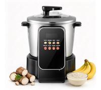 Macchina automatica for filato da 6 litri con touch screen a LED | Intelligente produttore di alimenti africani con pentola interna in acciaio inossidabile for fufu liscio, Amala, Eba.