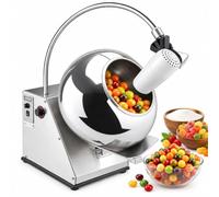 Macchina automatica for il rivestimento di caramelle 2 in 1 | Miscelatore elettrico a tamburo for nocciole con soffiatore, con capacità di 3-6 kg/h, 36 giri/min, for colorare